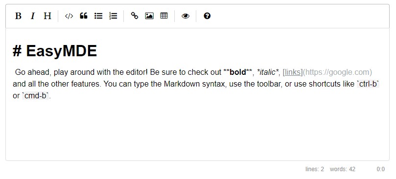 Markdown example